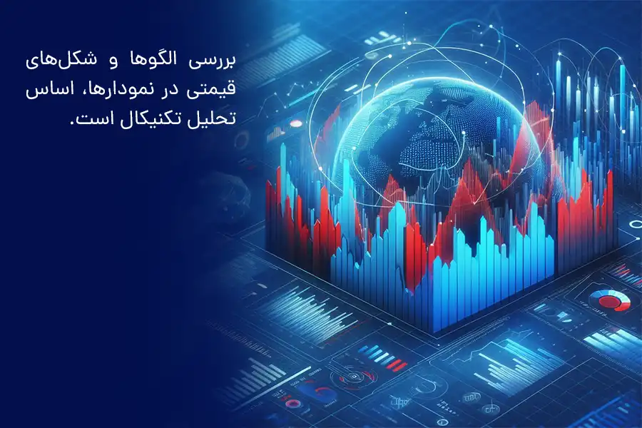 بررسی الگوها و شکل‌های قیمتی در نمودارها، اساس تحلیل تکنیکال است.