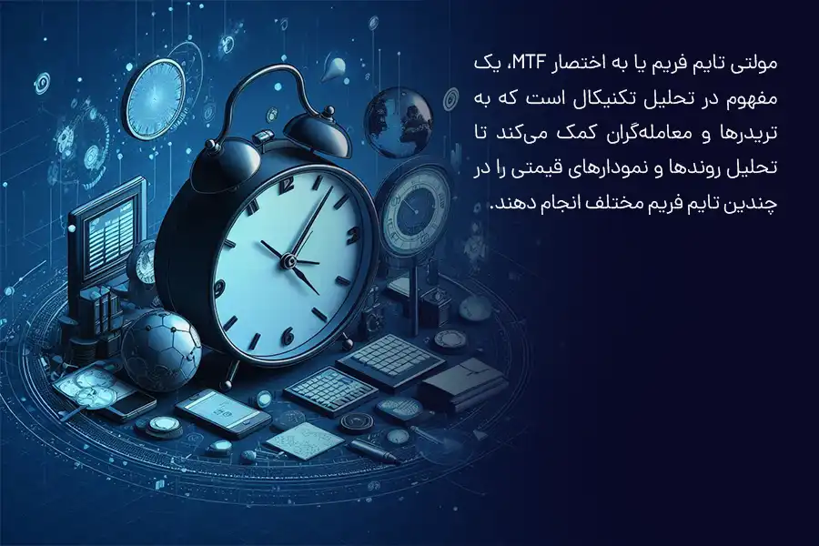 MTF، به تریدرها و معامله‌گران کمک می‌کند تا تحلیل روندها و نمودارهای قیمتی را در چندین تایم فریم مختلف انجام دهند.