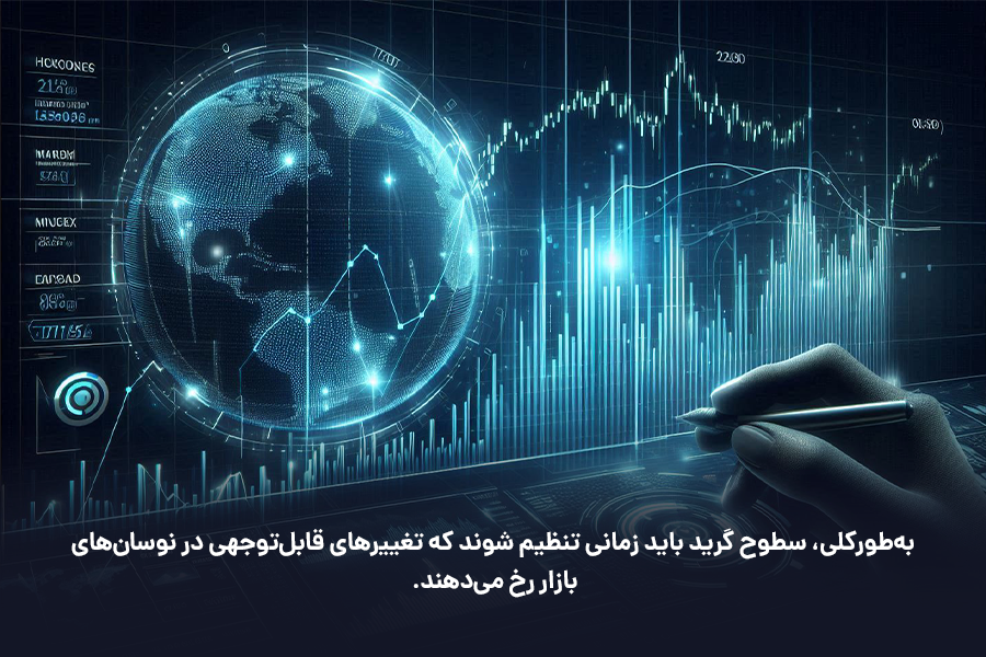 طوح گرید باید زمانی تنظیم شوند که تغییرهای قابلتوجهی در نوسانهای بازار رخ میدهند.