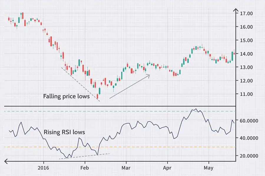  RSI به‌عنوان یک نوسان‌گر در مقیاس صفر تا ۱۰۰ نمایش داده می‌شود و در لیست بهترین اندیکاتور های تریدینگ ویو قرار می‌گیرد.