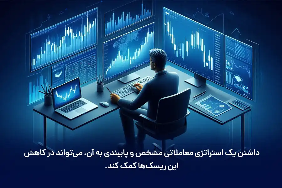 داشتن یک استراتژی معاملاتی مشخص و پایبندی به آن، می‌تواند در کاهش ریسک‌های روانی کمک کند.