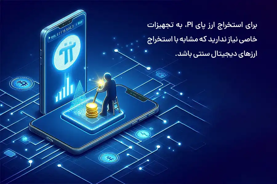 برای استخراج ارز پای Pi، به تجهیزات خاصی نیاز ندارید که مشابه با استخراج ارزهای دیجیتال سنتی باشد.