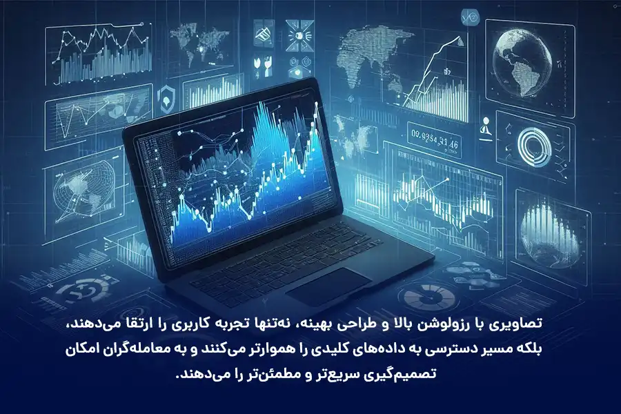 تصاویری با رزولوشن بالا و طراحی بهینه، نه‌تنها تجربه کاربری را ارتقا می‌دهند، بلکه مسیر دسترسی به داده‌های کلیدی را هموارتر می‌کنند.
