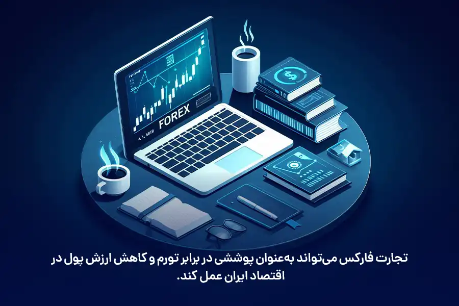 تجارت فارکس می‌تواند به‌عنوان پوششی در برابر تورم و کاهش ارزش پول در اقتصاد ایران عمل کند.